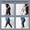 Adjustable Ergonomic Underarm Crutches, with Padded Underarm Cushions, Hand Grips & Rubber Tips, Max. Weight Capacity 220 lb view 4