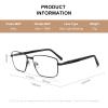 RB.Pilot Rectangle Reading Glasses for Men Blue Light Blocking Computer Readers Spring Hinge Metal Frame Acetate Legs view 4