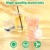 Nuogo 100 Set 32oz Clear Plastic Cups with Flat Lids and Straws, PET Plastic Cups with Lids Colored Straws Drinking Disposable Cup for Ice Cream Cold Drink Iced Coffee Tea Juice(Black) view 3