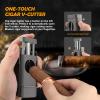 SCARRA Cigar Torch Lighter, Multi-Function 3-in-1 Torch Lighter Gift for Men, Butane Lighters Built-in Cigar Holder & One-Touch Cigar Cutter V Cut, Windproof Triple Jet Flame Lighter for Men view 3