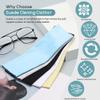 CONLI 60 Pack Small Microfiber Cleaning Cloth for Eyeglasses 8x8cm/3.15x3.15in Luxury Suede Glass Cleaning Cloth Glasses Cleaner for Eye Glass Lens Cleaning Gentle and Lint-Free view 2
