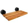 20" Teak Folding Shower Seat Wall Mounted, Fold Down Shower Seat for Inside Shower, Home Care Teak Folding Shower Seat, Wall Mounted Shower Bench with 400 Lb. Weight Capacity view 1
