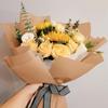 YOLUFER 20 Sheets Flower Wrapping Paper,Waterproof Floral Bouquet Wrapping Paper,Florist Supplies Packaging Paper for Bouquet DIY Crafts (22.8x22.8 Inch) (Dark Khaki) view 3