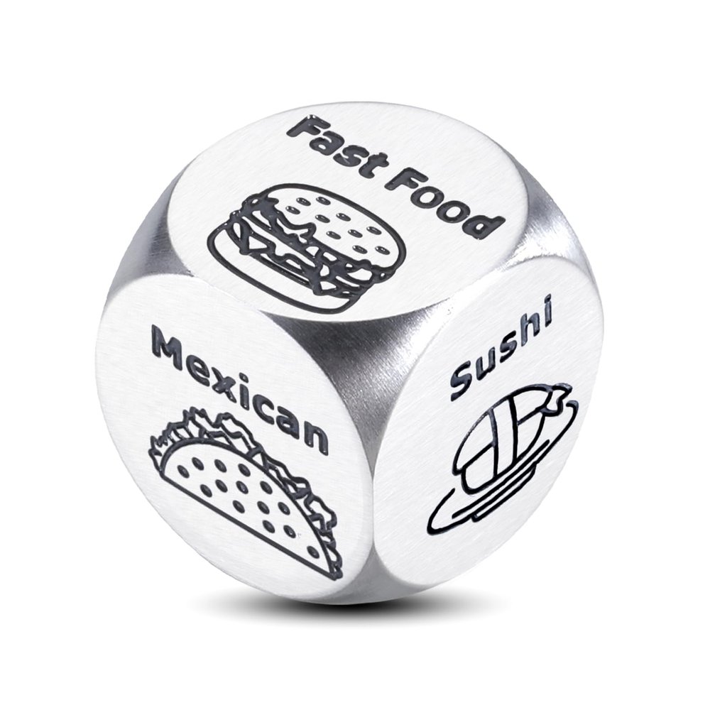 5 Senses Gift for Him Her Couple Gag Food Dice Funny Anniversary Wedding Gifts for Him, Anniversary Dice Gifts for Boyfriend Valentines Day Gifts for Men Women, Valentines Day Basket for Wife