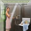 18" Folding Shower Seat Wall Mounted,Fold Down Shower Bench for Small Shower Space, Home Care Wood Stool for Inside Shower view 2