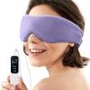 YFONG Heated Eye Mask, Warm Eye Compress Mask for Dry Eyes, USB Electric Heating Pad with Temperature & Timer Control, Dry Sleep Mask for Relax & Reduce Strain Dark Circle Stye Treatment, Purple view 1