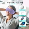 YFONG Heated Eye Mask, Warm Eye Compress Mask for Dry Eyes, USB Electric Heating Pad with Temperature & Timer Control, Dry Sleep Mask for Relax & Reduce Strain Dark Circle Stye Treatment, Purple view 4