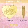 URROMA Heart Cake Topper, 20pcs Gold Happy Valentines Day Cupcake Topper Discs for Wedding Valentine's Day Gifts Party view 2