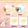 URROMA Heart Cake Topper, 20pcs Gold Happy Valentines Day Cupcake Topper Discs for Wedding Valentine's Day Gifts Party view 3