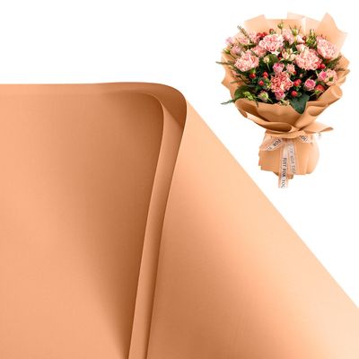 YOLUFER 20 Sheets Flower Wrapping Paper,Waterproof Floral Bouquet Wrapping Paper,Florist Supplies Packaging Paper for Bouquet DIY Crafts (22.8x22.8 Inch) (Oatmeal), Inches