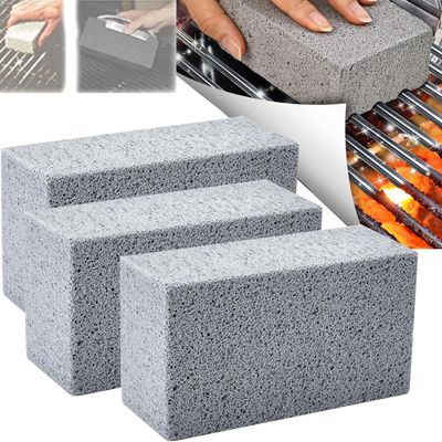 Scoring Stone for Stove Cleaning, Heavy Duty Cleaning Brick, Scoring Stone for Stove Cleaning, Pumice Stone for Grill Cleaning (3pcs)