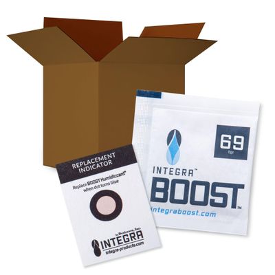Integra Boost 2-Way Humidity Control Pack - Preserve Flavor & Control Humidity at 69% RH - Moisture Absorber for Herbs, Spices & More - Bulk Pack of 300 Individually Wrapped Packs (8 Gram Each)