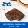 Munch Better Coconut Protein Brownies  High Protein (26g), Dairy-Free, Gluten-Free Brownie Bites  15g Collagen, Low Sugar, Clean Ingredients  (8 per box) view 2