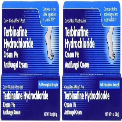 TARO Terbinafine Hydrochloride antifungal Cream 1% - Athletes Foot Cream Extra Strength, relieves itching & Burning, Cures Most Athlete's Foot, Jock Itch & Ringworm