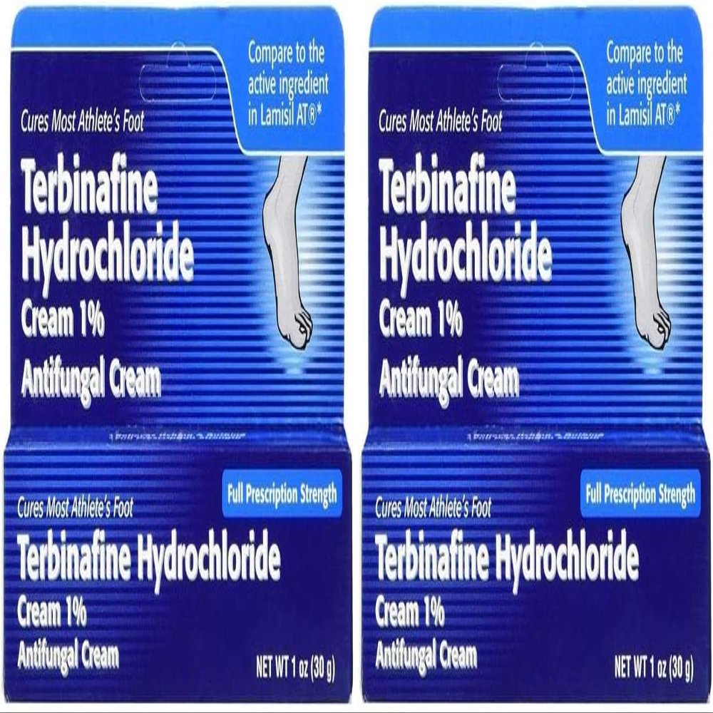TARO Terbinafine Hydrochloride antifungal Cream 1% - Athletes Foot Cream Extra Strength, relieves itching & Burning, Cures Most Athlete's Foot, Jock Itch & Ringworm