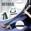 42 Inch Long Leg Lifter,Leg Lifter After Hip Replacement All Over with Aluminum Rod, Hip Kit for Seniors Total Hip Replacement Prime Large Rigid Foot Loop &Sturdy Multiple Handles(Green) view 2