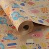 Aimyoo Baby Shower Wrapping Paper for Kid, Mini Roll- 17 in x 60 ft - Blue & Pink Elephant Kraft Wrap Paper for Boys Birthday, Baptism Gift Wrap view 1