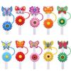 CEWEWP Butterfly Flower Straw Covers Cap, 10pcs Cute Silicone Straws Tips Cover Reusable, Straw Toppers For Tumblers, Compatible with Stanley 30&40 Oz Tumbler, Stanley Cup Accessories view 1