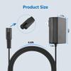 BXIZXD Replacement for Waterpik Charger, 2 Prong Adapter Compatible with WP360 WP360W WP462 WP462W WP450 WP450W Waterpik Water Flosser Charger Cord - 6.6ft (Black) view 4