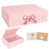 WARMGBOXCO 1 Pcs Pink Gift Box 13x9x4Inch,Gift Boxes with Lids for presents,Collapsible Boxes for Gifts,With Greeting Card,Suitable for Bridesmaid Proposal Box,Birthday Gift Box,Etc. view 1