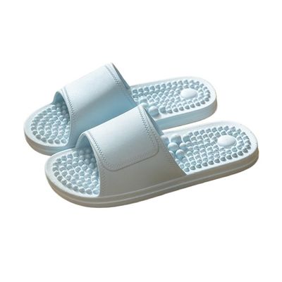 LUXRUB Foot Massager Acupressure Stimulation Massage Slippers Men Women Plantar Fasciitis Pain Relief Massage Sandals House Bathroom Spa Reflexology Sandals Shoes (Color : Blue, Size : 7.5/8)