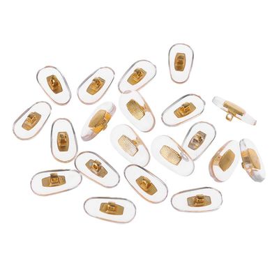 10 Pairs Golden PVC Glasses Anti Slip Aluminum Conductor Silver Nose Pads Nose Pads for Plastic Frames Kids