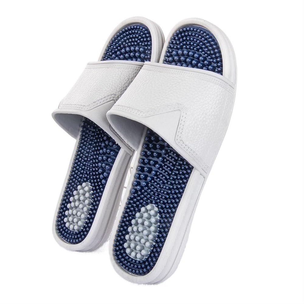 Acupressure Foot Reflexology Massage Slippers Women Men Foot Pain Relief Massage Sandals Promoting Blood Circulation Myofascial Release Trigger Point Acupuncture ( Color : Grey/Blue , Size : 8.5/9 )