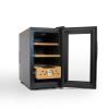 25L Electric Humidor Cigar Box, Temperature Adjustable Digital Display LED Lighted 150 Counts Cigar Cabinet with Spanish CED view 3