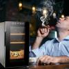 25L Electric Humidor Cigar Box, Temperature Adjustable Digital Display LED Lighted 150 Counts Cigar Cabinet with Spanish CED view 4