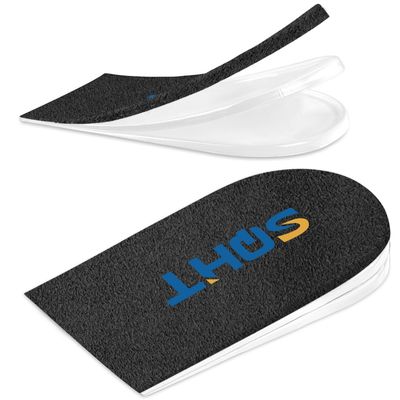 SQHT Adjustable Orthopedic Heel Lift Inserts - Height Increase Insoles for Leg Length Discrepancies and Achilles Tendonitis, Heel Cushion Lifts (Black, Large-Women's 10-13|Men's 9-14)