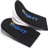 SQHT Adjustable Orthopedic Heel Lift Inserts - Height Increase Insoles for Leg Length Discrepancies and Achilles Tendonitis, Heel Cushion Lifts (Black, Large-Women's 10-13|Men's 9-14) view 2