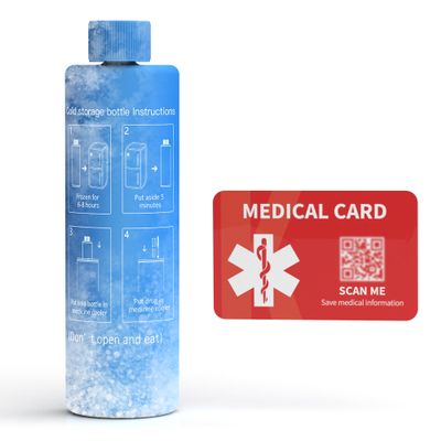 1-WHEAT Biogel Ice Pack Suitable 3-5 Ppen Insulin Cooler Travel Case