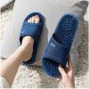 LUXRUB Acupressure Massage Slippers Women Men Foot Open Toe Reflexology Sandals Non-Slip Quick Drying Shower Shoes Acupressure Point Care Promoting Blood Circulation (Color : Blue, Size : 7.5/8) view 2