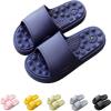 Foot Reflexology & Acupressure Massage Slippers Men Women Deep Tissue Foot Massager Plantar Fasciitis Pain Relief Massage Sandals Home Shock Absorbing Shower Shoes ( Color : Blue , Size : 9.5/10 ) view 1