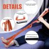42 Inch Long Leg Lifter,Leg Lifter After Hip Replacement All Over with Aluminum Rod, Hip Kit for Seniors Total Hip Replacement Prime Large Rigid Foot Loop &Sturdy Multiple Handles(Orange) view 2