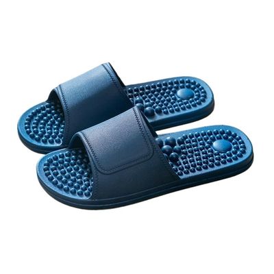 LUXRUB Foot Massager Acupressure Stimulation Massage Slippers Men Women Plantar Fasciitis Pain Relief Massage Sandals House Bathroom Spa Reflexology Sandals Shoes (Color : Deep blue, Size : 8.5/9)