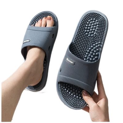 Acupressure Massage Slippers Men Women Deep Tissue Foot Massager Plantar Fasciitis Pain Reflexology Therapy Shoes Promoting Blood Circulation Relaxation Gifts For Parents ( Color : Dark gray , Size :