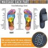 LUXRUB Acupressure Massage Slippers Women Men Foot Open Toe Reflexology Sandals Non-Slip Quick Drying Shower Shoes Acupressure Point Care Promoting Blood Circulation (Color : Gray, Size : 9.5/10) view 4