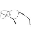 RB.Pilot Classic Square Reading Glasses for Men Women Light Blocking Computer Readers Spring Hinge Metal Frame Acetate Legs view 1