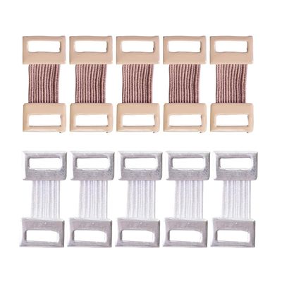 Yuly 10 Pcs Bandage Wrap Stretch Metal Clips Fixation Clamps Hooks Kit for Sport White/Coffee Replacement Elastic Elastic Bandage Clips Black