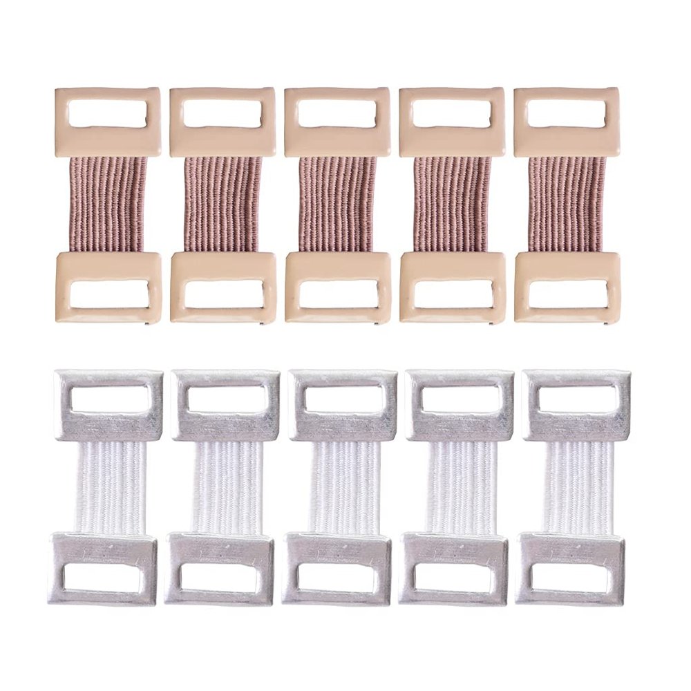 Yuly 10 Pcs Bandage Wrap Stretch Metal Clips Fixation Clamps Hooks Kit for Sport White/Coffee Replacement Elastic Elastic Bandage Clips Black