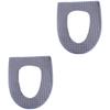 MAGICLULU 2pcs Toilet Seat Cover Cushion Pad Warm Material Easy Installation and Clean for Cold Bathrooms Fits Standard Toilets view 1