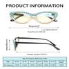 ICARA Oprah style Bling Rhinestone Cat Eye Reading Glasses for Women Shiny Diamond Blue Light Blocking Ladies Readers (blue/ab, 3, x) view 4