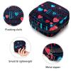 Valentine's Day Heart Beat Menstrual Pad Purse for School, Tampons Collect Pouch for Women Girls, Soft Sanitary Napkin Disposal Bags view 3