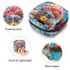 RODAILYCAY Portable Menstrual Pad Bags, Large Capacity Sanitary Napkin Storage Bag, First Period Kit for Girls Women, Zipper Nursing Pad Holder Brain and Bus view 3