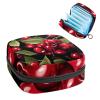 RODAILYCAY Cherry Sanitary Napkin Storage Bag, Tampons Collect Holder Purse, First Period Kit for Girls Women, Pad Bag for Period for School view 1