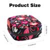 RODAILYCAY Sanitary Napkin Storage Bag for Women Cute, Feminine Menstruation Pad Holder for Period, Portable Zipper Menstrual Pad Bags Happy Valentine's Day Love Heart view 2