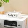 VOTLEVT Acrylic Laundry Detergent Sheets Holder, Laundry Sheets Holder with Lid, Laundry Sheets Container Laundry Room Organizers view 4