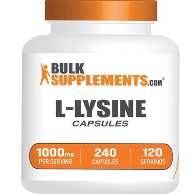 BulkSupplements.com L-Lysine HCl Capsules - Sports Nutrition Supplement, Lysine 1000mg - for Immune Support, Gluten Free, 2 Capsules per Serving, 240 Count (Pack of 1)