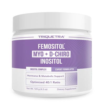 FemoSitol Inositol Powder | Myo-Inositol & D-Chiro Inositol Complex - Clinically Proven 40:1 Ratio (Vitamin B8) | PCOS, Hormonal Balance & Healthy Ovarian Function Support (123 gram  60 Servings)